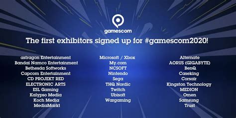 gamescom 2020 games list